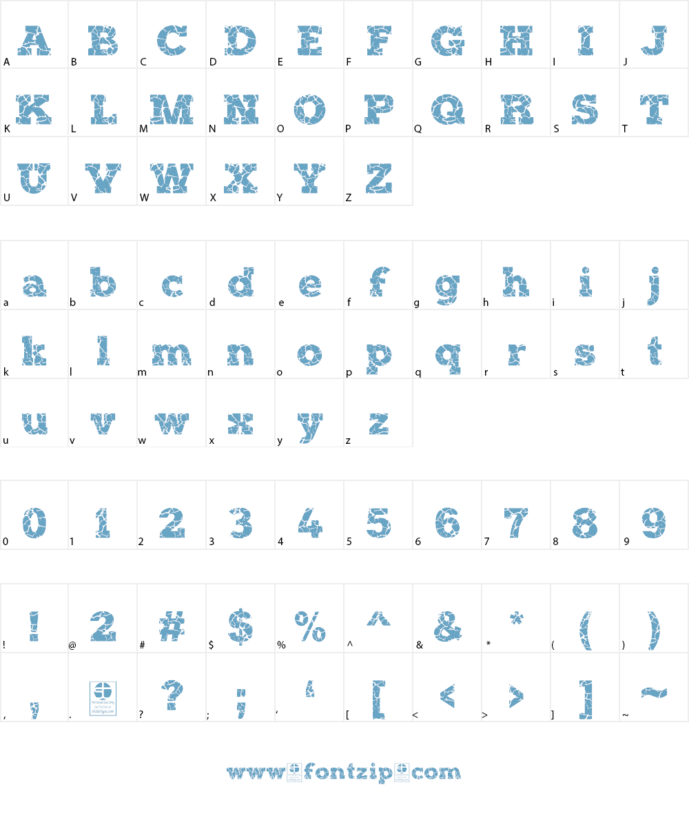 ROCK-ON Demo Font Character